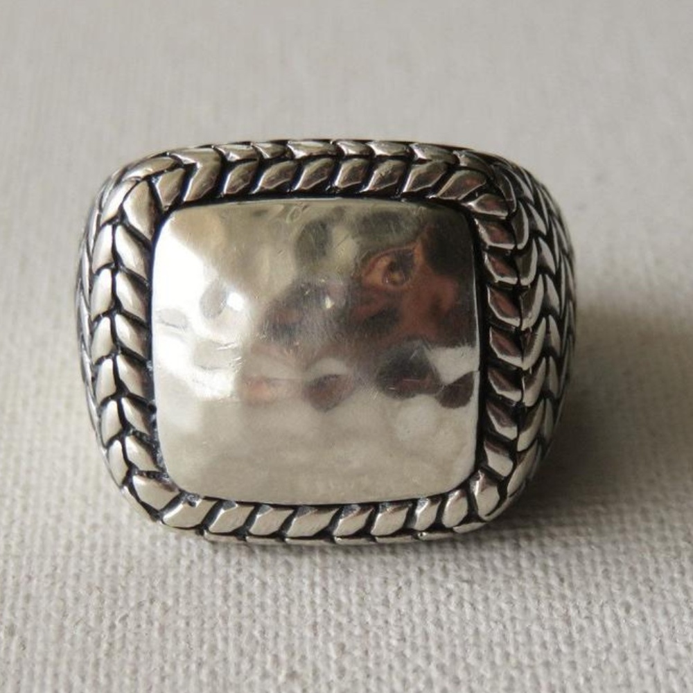 Chunky Silpada Sterling Silver Wheat Detail Ring